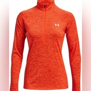 Under Armour Loose Fit Pullover Heat Gear Women’s size Large Orange